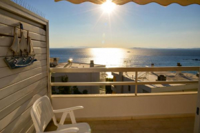 Anavissos Panoramic sea view apt with shared pool